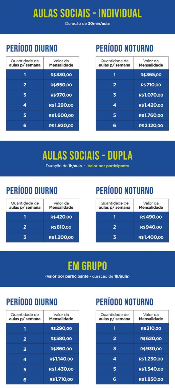 Tabela de preos - Centro de Treinamento de Tnis Naufel Tennis